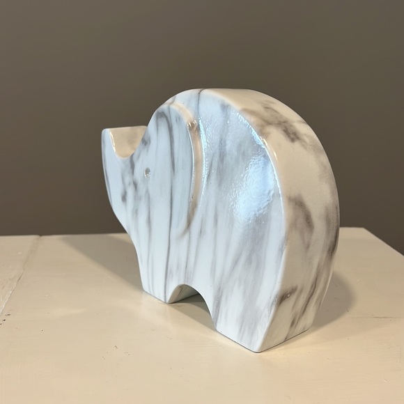 Marble Print Decorative Elephant - Picture 2 of 3